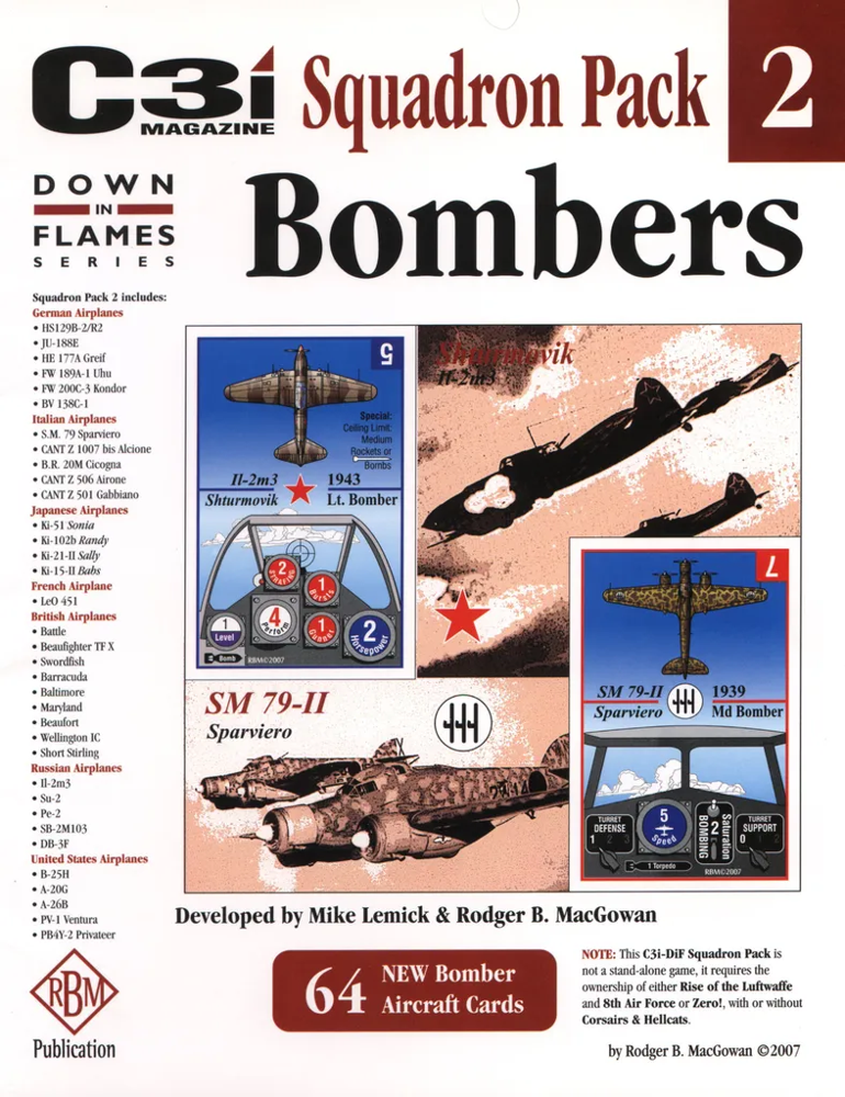 Down in Flames: Squadron Pack #2 Bombers (Preorder)