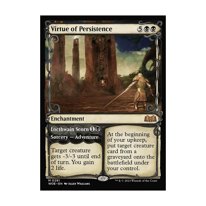 Virtue of Persistence // Locthwain Scorn (Showcase) - Wilds of Eldraine (Near Mint)
