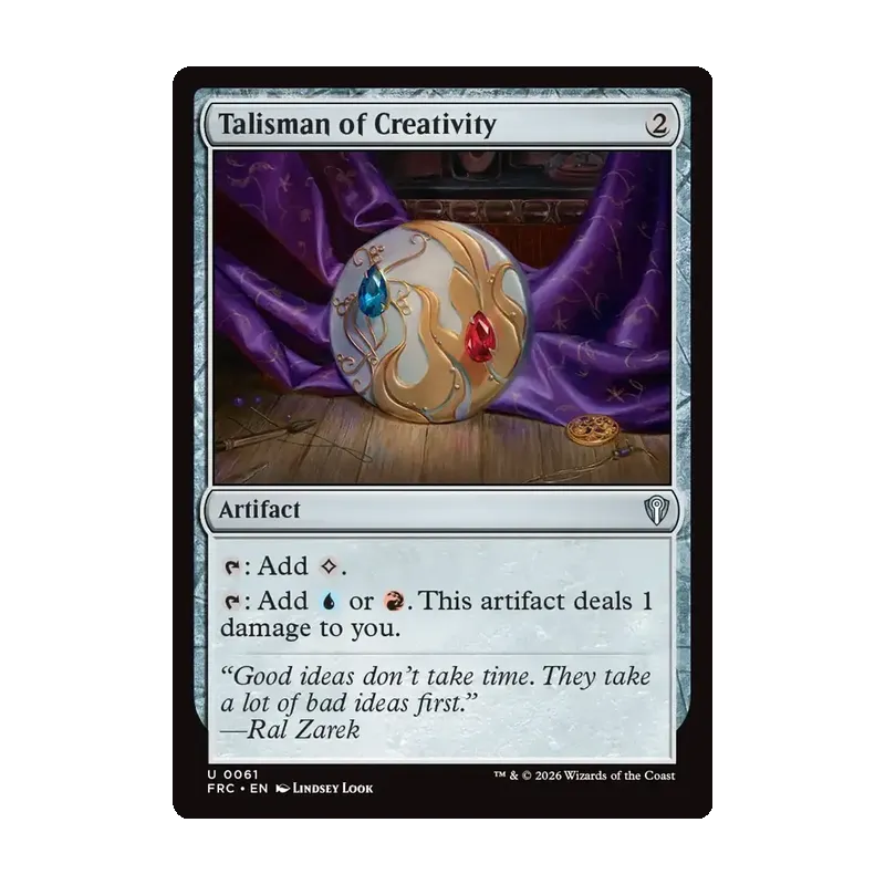 Talisman of Creativity - Reality Fracture Commander (Near Mint)