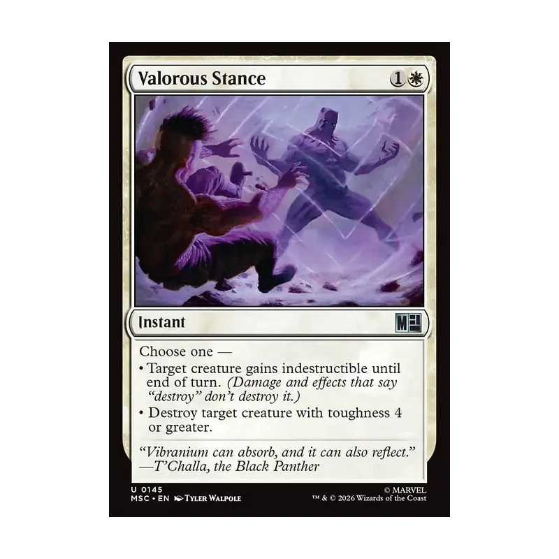 Valorous Stance (Surge Foil) - Marvel Super Heroes Commander (Foil Near Mint)