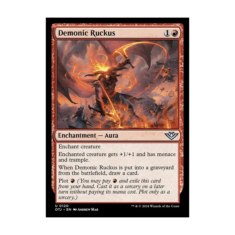 Demonic Ruckus - Outlaws of Thunder Junction (Near Mint)