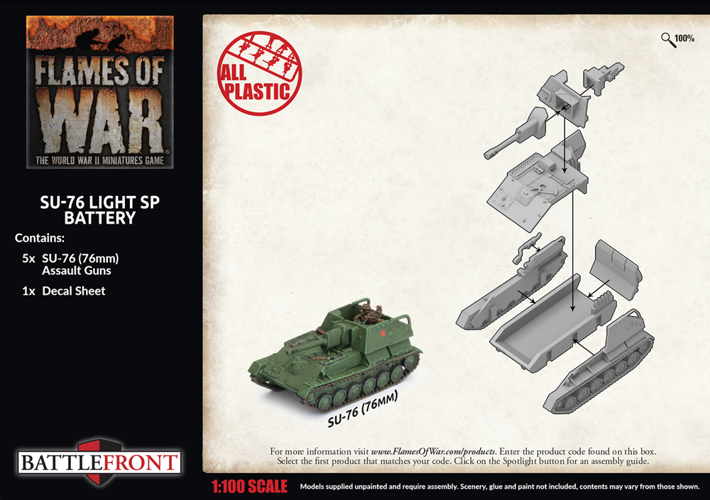 Flames of War WW2: Soviet - SU-76 Light SP Battery