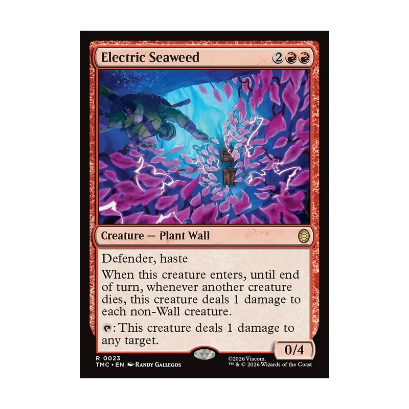 Electric Seaweed (Surge Foil) - Teenage Mutant Ninja Turtles Commander (Foil Near Mint)
