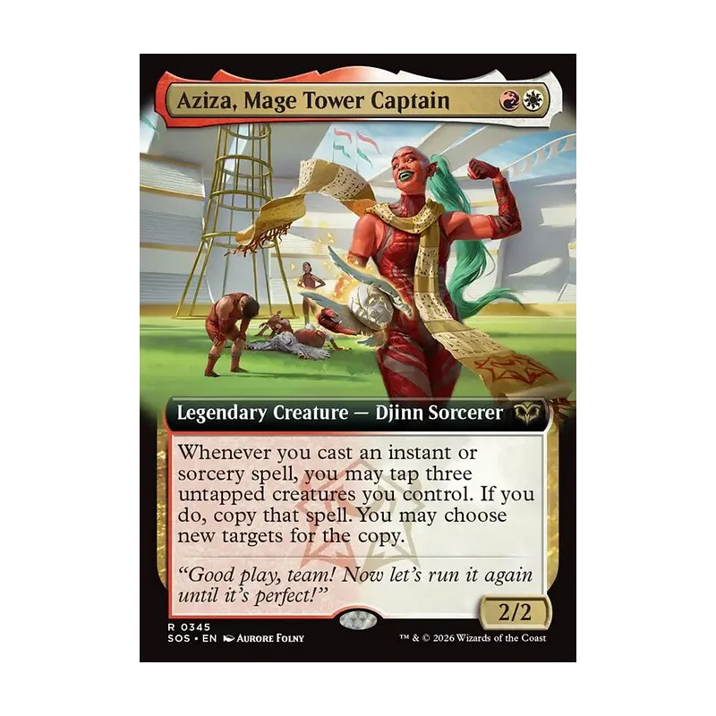 Aziza, Mage Tower Captain (Extended Art) - Secrets of Strixhaven (Near Mint)