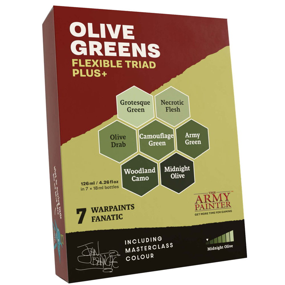 Warpaints Fanatic: Flexible Triad PLUS+ Olive Greens (Preorder)