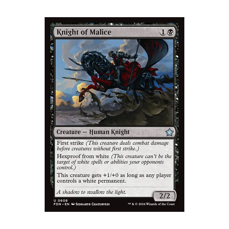 Knight of Malice - Foundations (Near Mint)