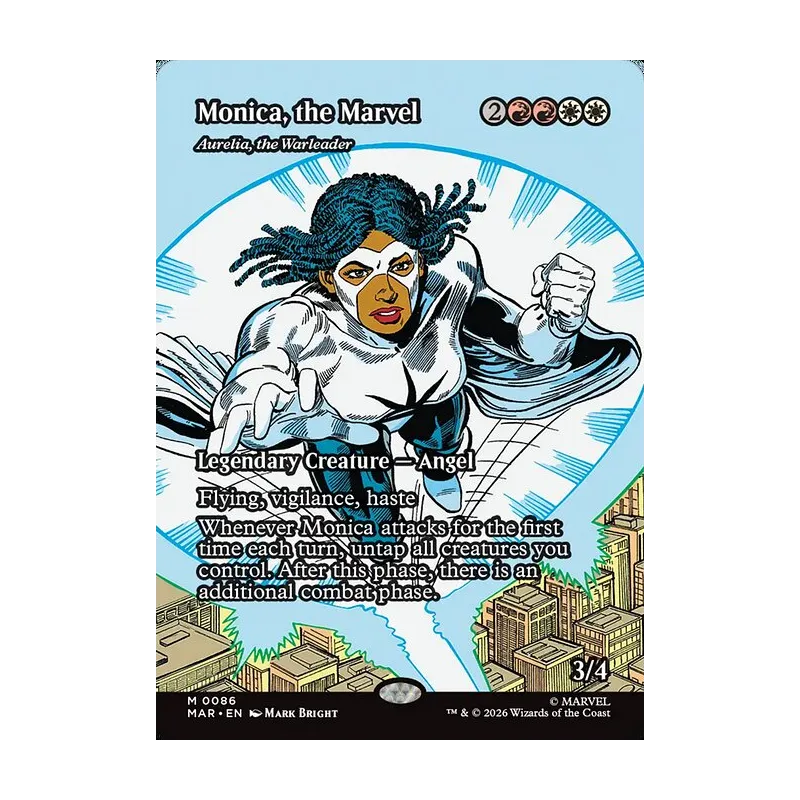 Monica, the Marvel / Aurelia, the Warleader (Borderless) - Marvel Universe (Near Mint)