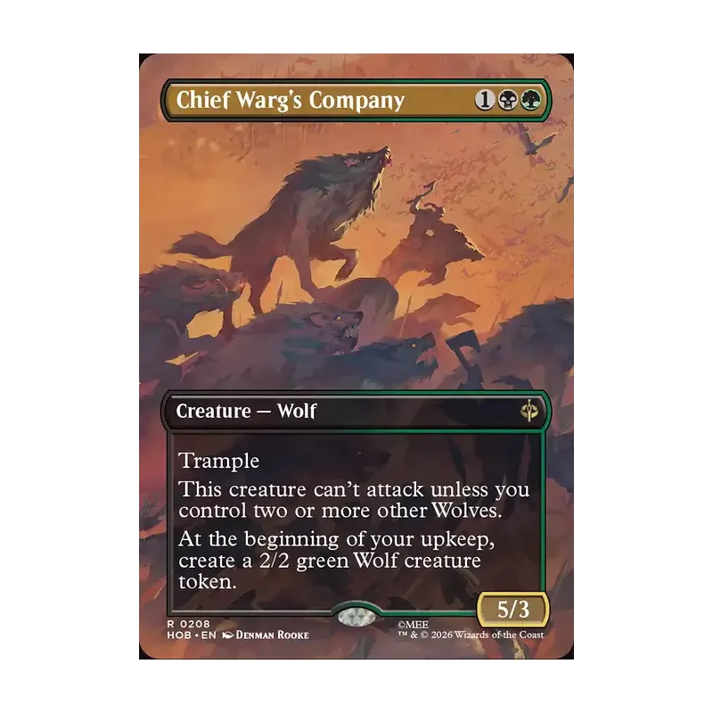 Chief Warg's Company (Borderless) - The Hobbit (Near Mint)