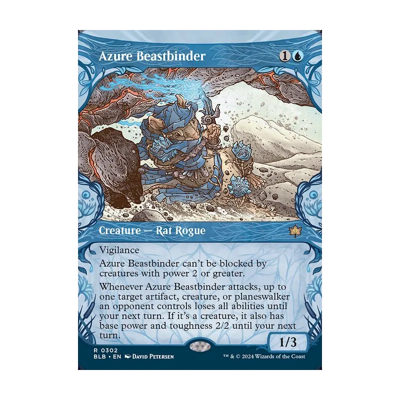 Azure Beastbinder (Showcase) - Bloomburrow (Near Mint)