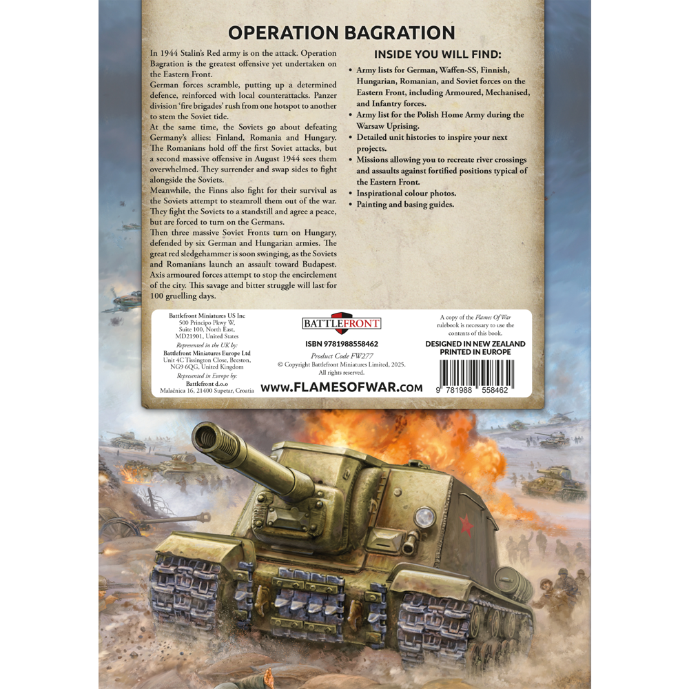 Flames of War WW2: Operation Bagration - Forces on the Eastern Front, 1944