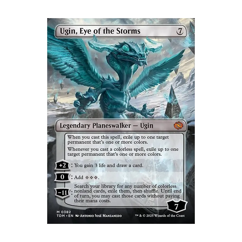 Ugin, Eye of the Storms (Borderless) - Tarkir: Dragonstorm (Near Mint)