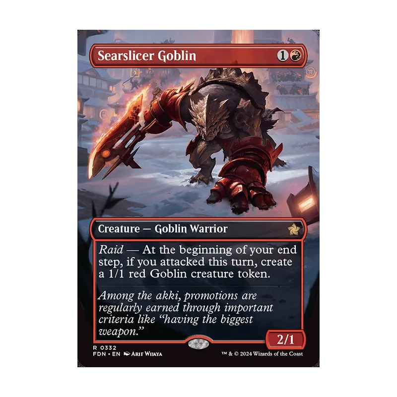 Searslicer Goblin (Borderless) - Foundations (Near Mint)