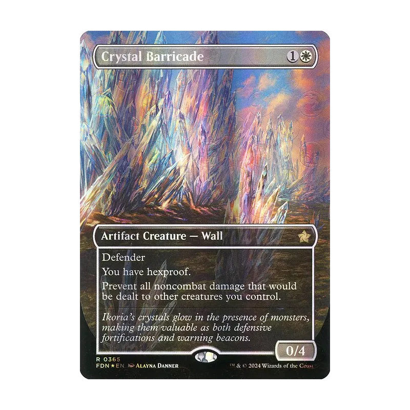 Crystal Barricade (Borderless) (Mana Foil) - Foundations (Foil Near Mint)