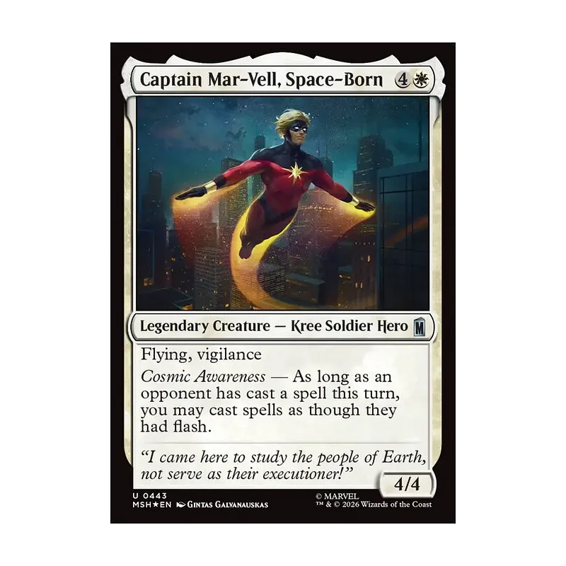 Captain Mar-Vell, Space-Born (Surge Foil) - Marvel Super Heroes (Foil Near Mint)
