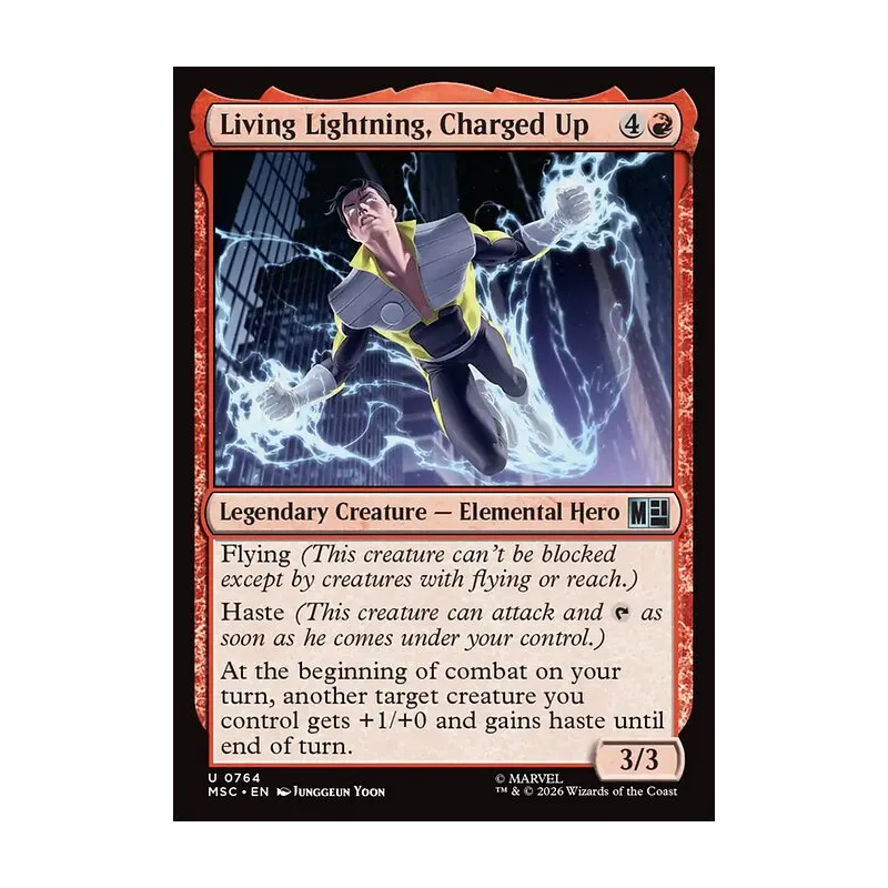 Living Lightning, Charged Up - Marvel Super Heroes Commander (Near Mint)
