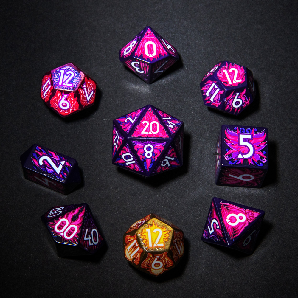 Botch Dice Set: Daggerheart Hope & Fear - Warlock (9) (Preorder)
