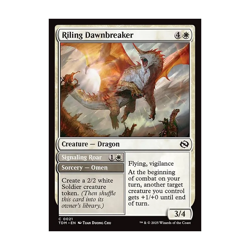 Riling Dawnbreaker // Signaling Roar - Tarkir: Dragonstorm (Near Mint)