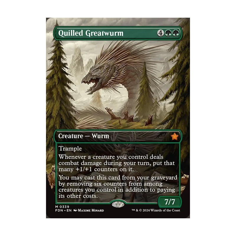 Quilled Greatwurm (Borderless) - Foundations (Near Mint)