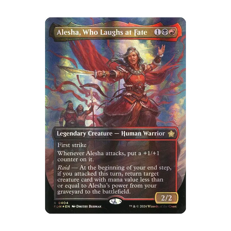 Alesha, Who Laughs at Fate (Borderless) (Mana Foil) - Foundations (Foil Near Mint)