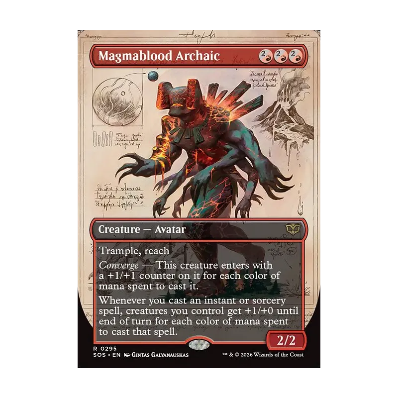 Magmablood Archaic (Borderless) - Secrets of Strixhaven (Near Mint)