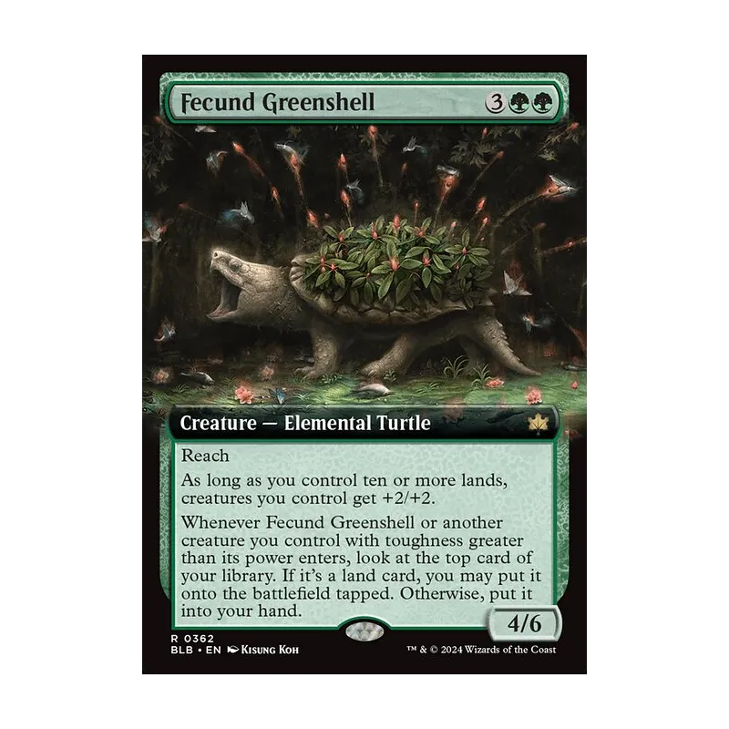 Fecund Greenshell (Extended Art) - Bloomburrow (Near Mint)