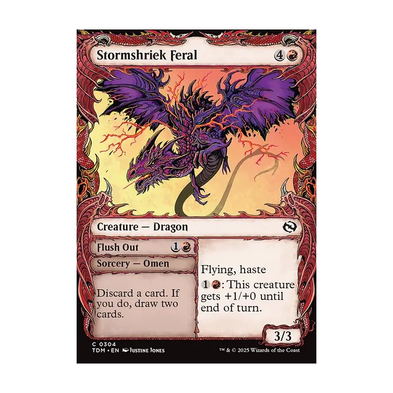 Stormshriek Feral // Flush Out (Showcase) - Tarkir: Dragonstorm (Near Mint)