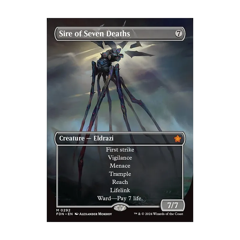 Sire of Seven Deaths (Borderless) - Foundations (Near Mint)