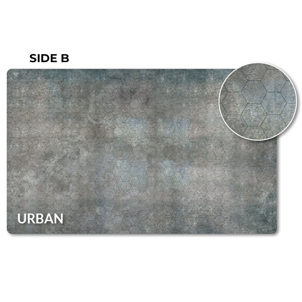HexTech Double-Sided Game Mat: Arid/Urban (36 x 22in)