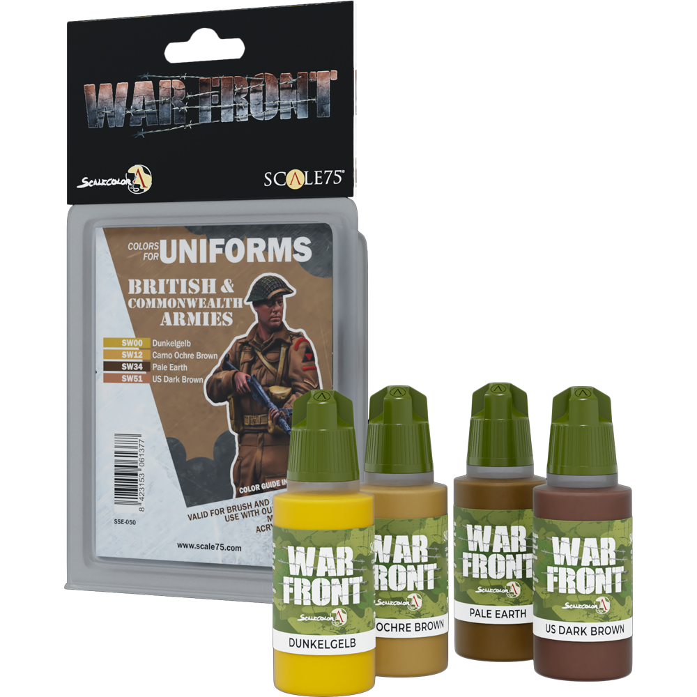 War Front Paint Set: Colors for Uniforms - British & Commonwealth Armies (Last Chance) War Front Paint Set: Colors for Uniforms - British & Commonwealth Armies (Last Chance)