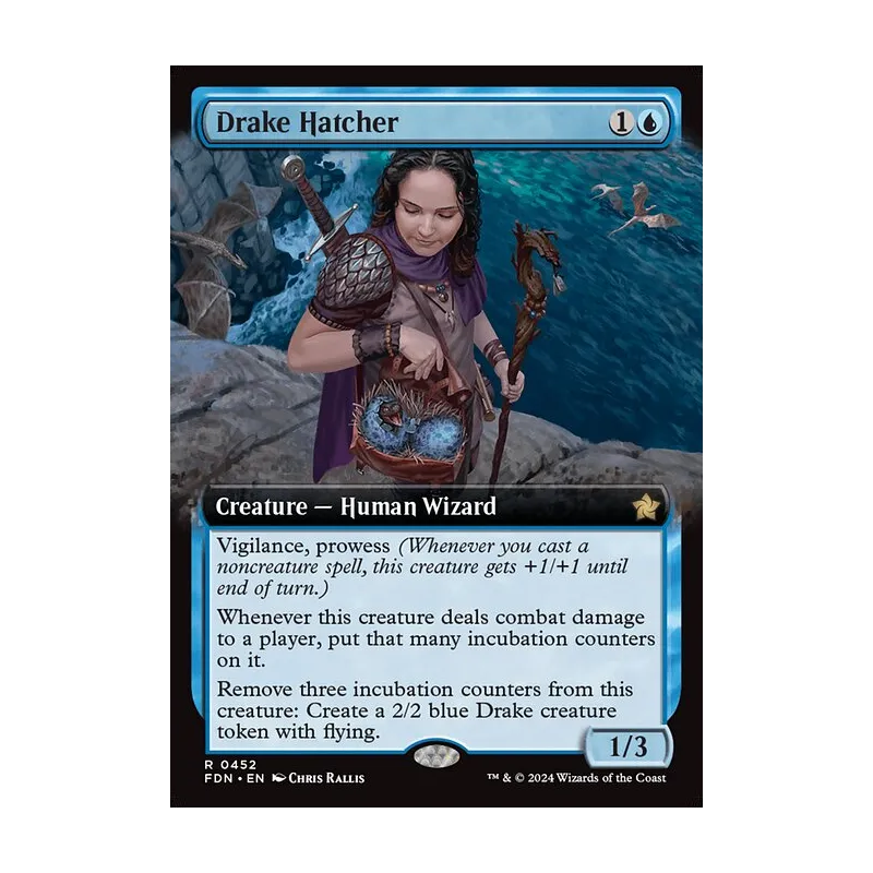 Drake Hatcher (Extended Art) - Foundations (Near Mint)