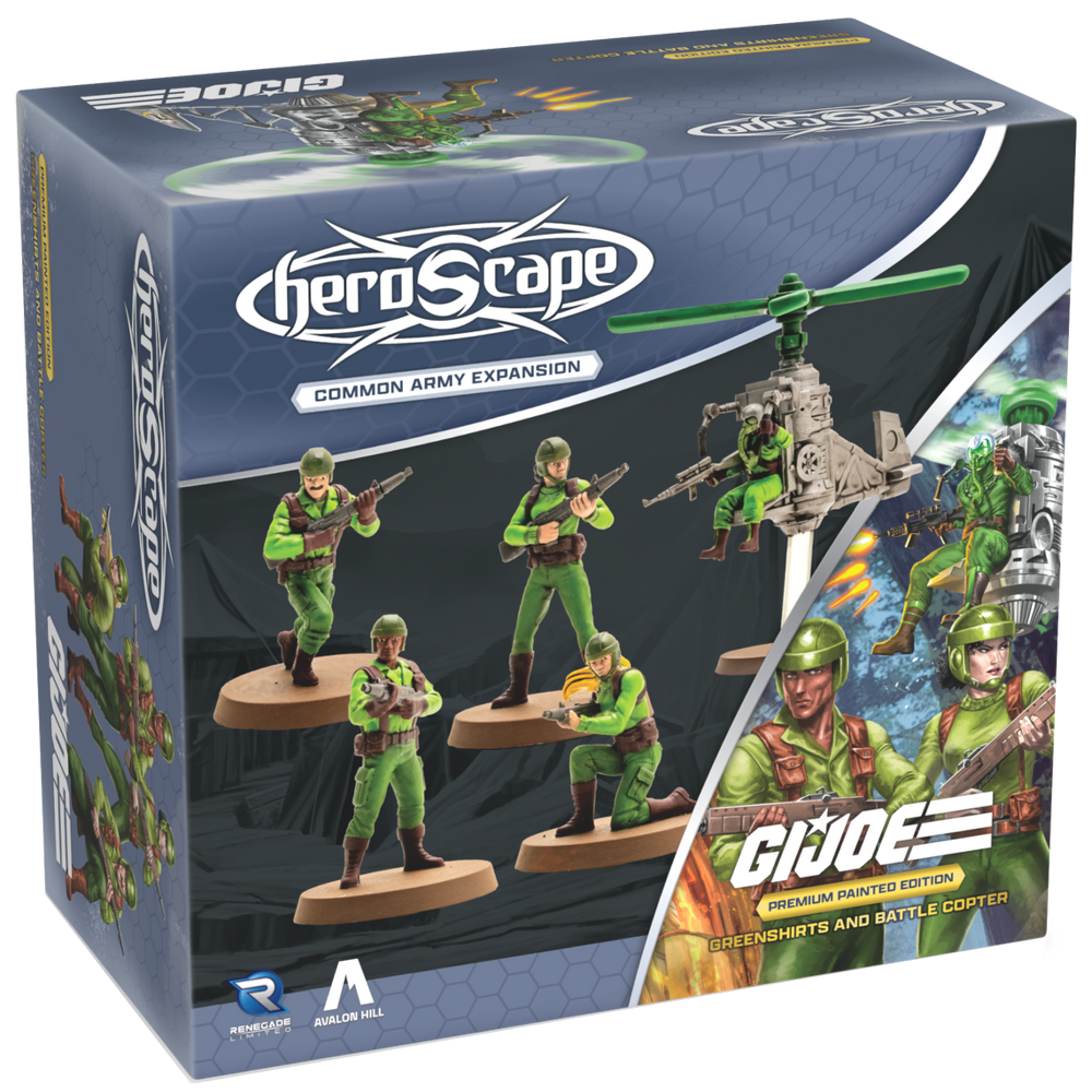 G.I. JOE Heroscape: Greenshirts & Battle Copter Army Expansion (Painted) (Preorder)