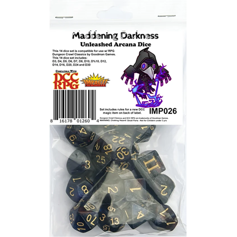 Dungeon Crawl Classics Dice: Unleashed Arcana - Maddening Darkness (14) (Preorder)