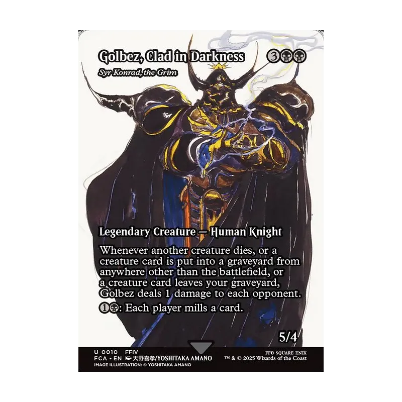 mtg final fantasy golbez Golbez, Clad in Darkness FINAL FANTASY The fascinating art of collaboration has been introduced in the Players Card Sleeve Golbez - Dreamlike Oceans -