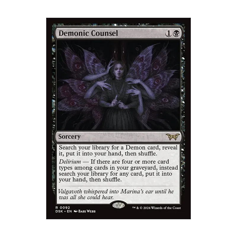 Demonic Counsel - Duskmourn: House of Horror (Near Mint)