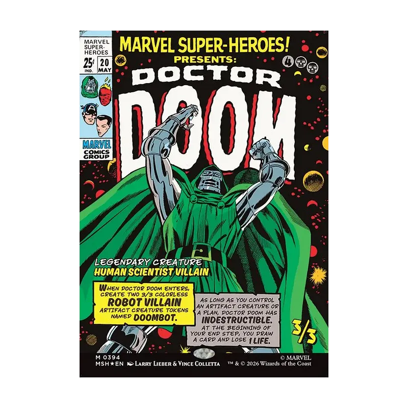 Doctor Doom (Borderless) (0394) - Marvel Super Heroes (Foil Near Mint)
