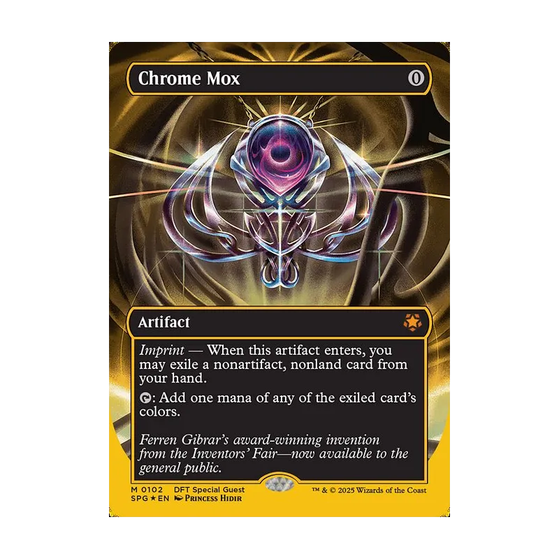 Chrome Mox (Borderless) (First-Place Foil) - Special Guests (Foil Near Mint)