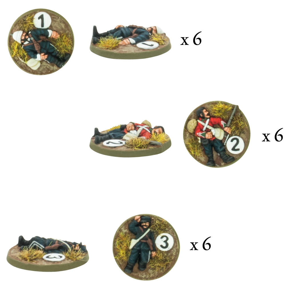 Black Powder Epic Battles: Zulu - British Army Casualty Markers (Preorder)