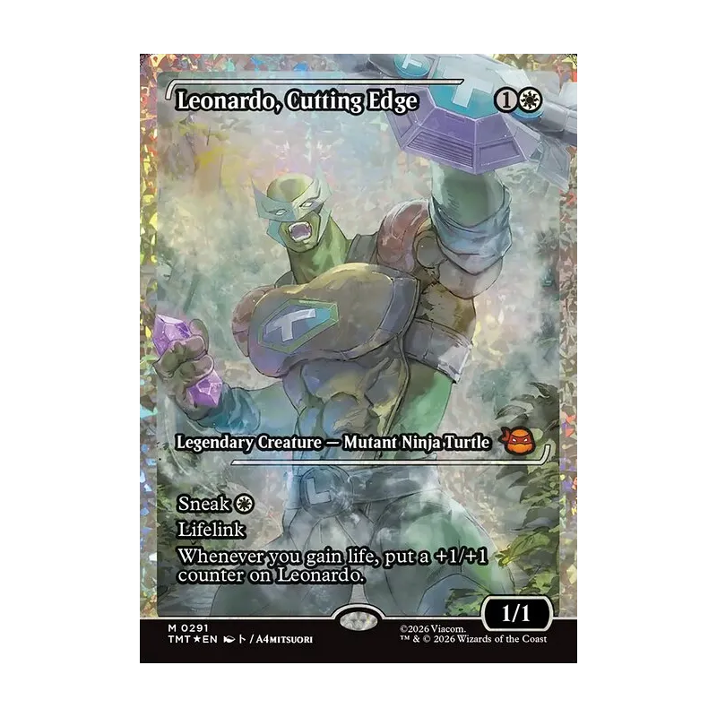 Leonardo, Cutting Edge (Showcase) (Fracture Foil) - Teenage Mutant Ninja Turtles (Foil Near Mint)
