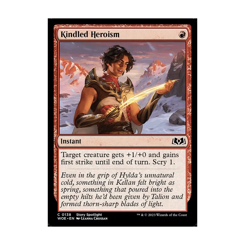 Kindled Heroism - Wilds of Eldraine (Near Mint)