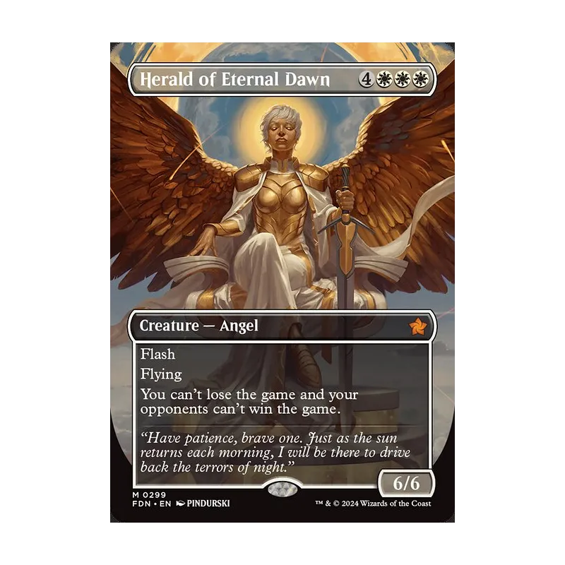 Herald of Eternal Dawn (Borderless) - Foundations (Near Mint)