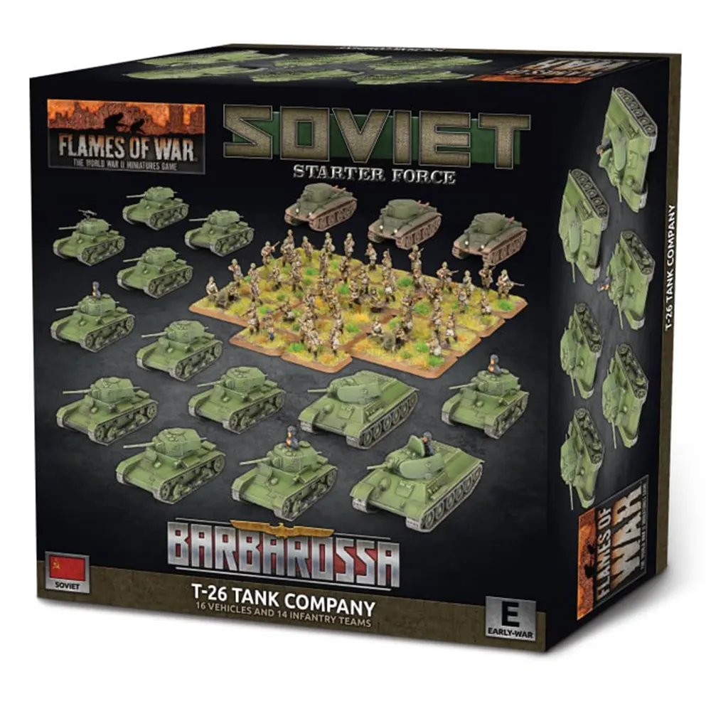 Flames of War WW2: Soviet Starter Force - Barbarossa T-26 Tank Company (Preorder)