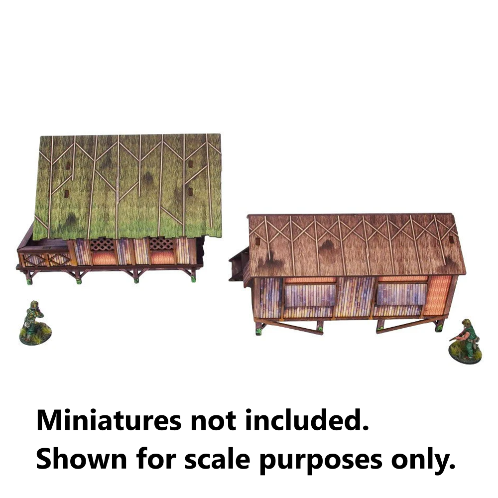 Bolt Action HDF Terrain: WW2 Pacific - Jungle Huts