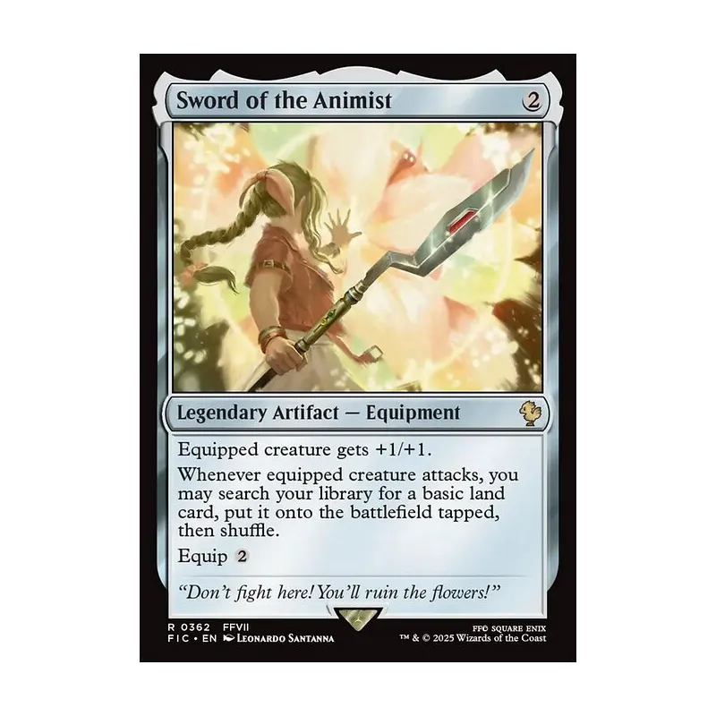 final fantasy mtg sword Custom Proxy Activate only once each turn Sword of the Animist |
