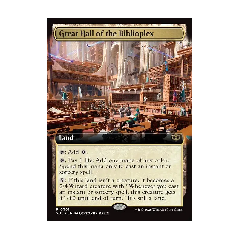 Great Hall of the Biblioplex (Extended Art) - Secrets of Strixhaven (Near Mint)