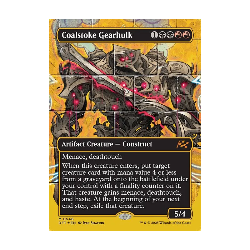 Coalstoke Gearhulk (Borderless) (First-Place Foil) - Aetherdrift (Foil Near Mint)