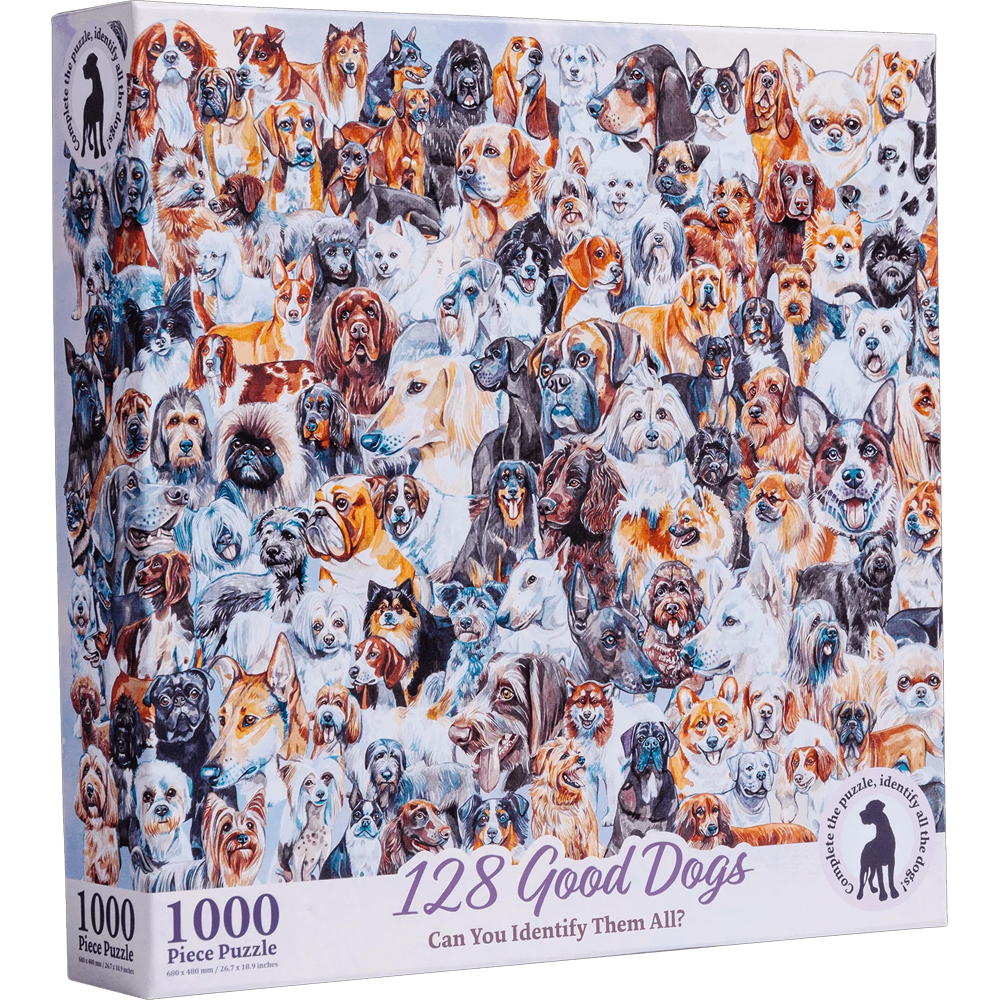 Dog Park: 1000-Piece Puzzle - 128 Good Dogs
