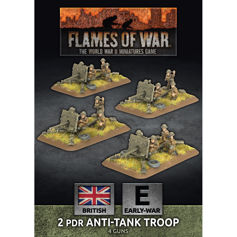 Flames of War WW2: British - 2 PDR Anti-Tank Platoon (Preorder)