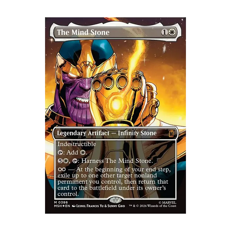 The Mind Stone (Borderless) - Marvel Super Heroes (Foil Near Mint)
