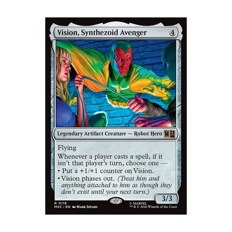 Vision, Synthezoid Avenger (Surge Foil) - Marvel Super Heroes Commander (Foil Near Mint)