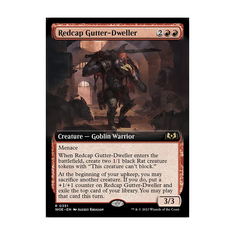 Redcap Gutter-Dweller (Extended Art) - Wilds of Eldraine (Near Mint)